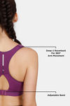 Zelocity High Impact Quick Dry Sports Bra - Purple Passion — thumbnail 8